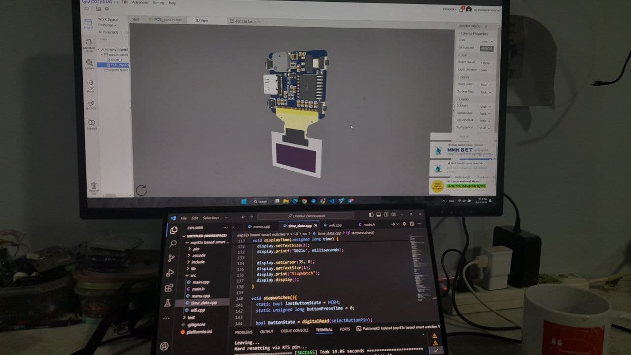 ESP32 Smartwatch initial prototype